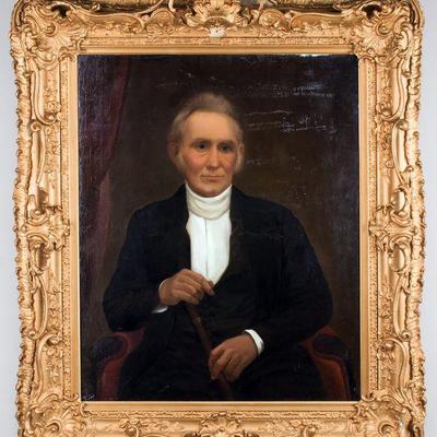 Rare Portrait Oil Painting Attributed to Washington Bogart Cooper, Robertson Family, Nashville, Believed to be Dr. Felix Robertson (b....