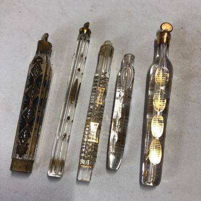 Tear catchers, perfume bottles, Victorian glass