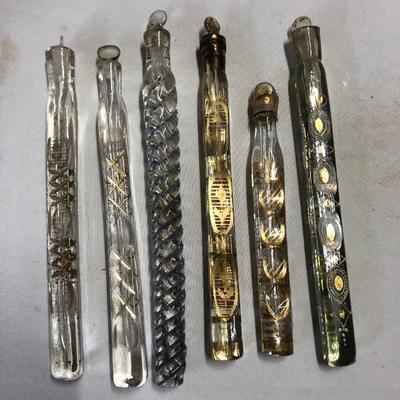 Tear catchers, perfume bottles, Victorian glass