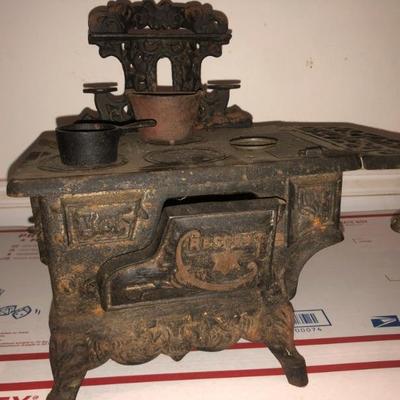 Salesman sample cast iron stove