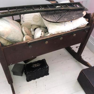 Antique wooden Baby cradle