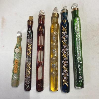 Tear catchers, perfume bottles, Victorian glass