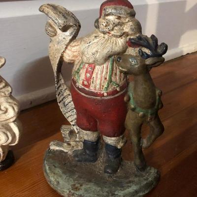 Cast iron Santa door stop