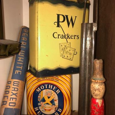 Antique tin cans