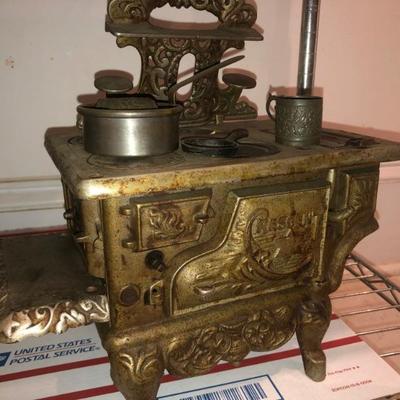 Salesman sample cast iron stove