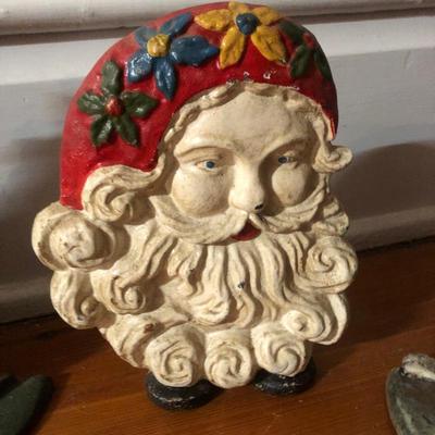 Cast iron Santa door stop