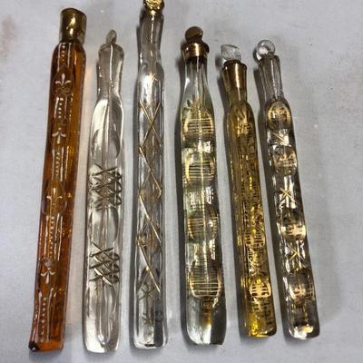 Tear catchers, perfume bottles, Victorian glass