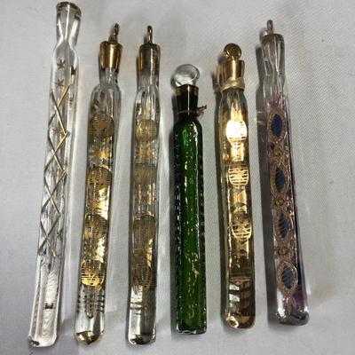 Tear catchers, perfume bottles, Victorian glass