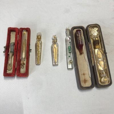 Tear catchers, perfume bottles, Victorian glass