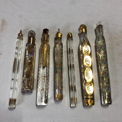 Tear catchers, perfume bottles, Victorian glass