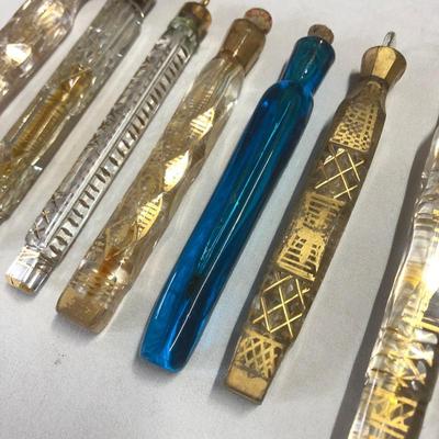Tear catchers, perfume bottles, Victorian glass