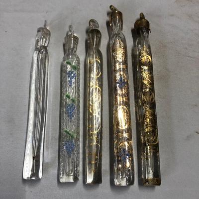 Tear catchers, perfume bottles, Victorian glass