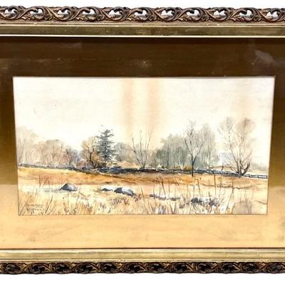 Signed W.H.S. Pearce Watercolor 1892 