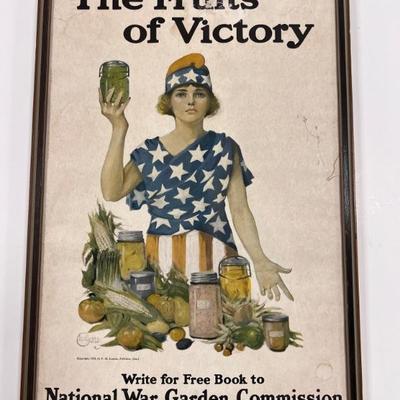 WW1 Fruits of Victory Poster 
