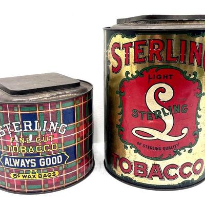 Sterling tobacco Tins 