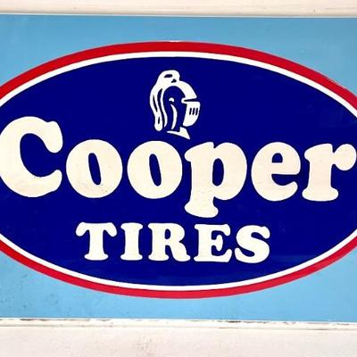 Large Metal Cooper Tires Sign 