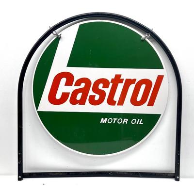 Two Sided Castrol Motor Oil Sign 