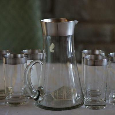 sterling silver glassware