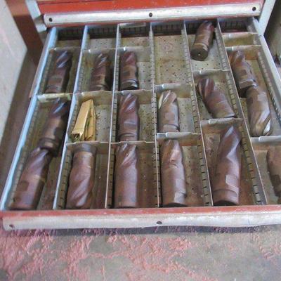 TWO DRAWERS OF HEAVY DUTY MACHINIST DRILL BITS COLLECTS ETC