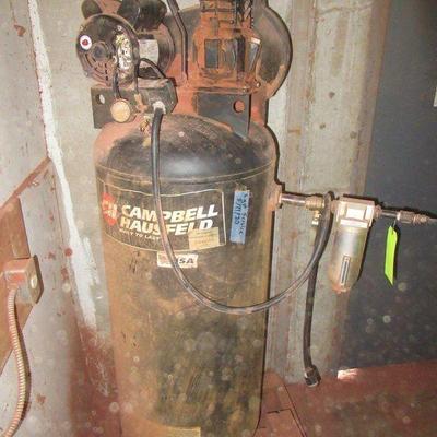 INDUSTRIAL CAMPBELL HAUSFELD COMPRESSOR UNIT WITH TANK 220V
