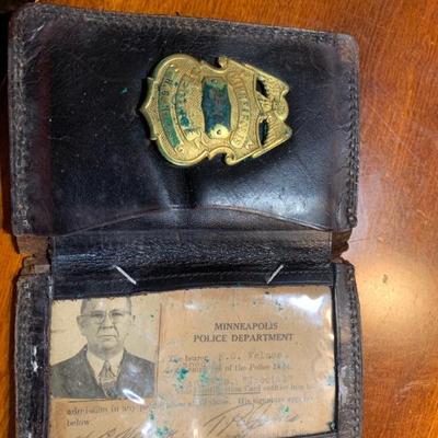 Minneapolis police special agent with card signed by Hubert H Humphrey