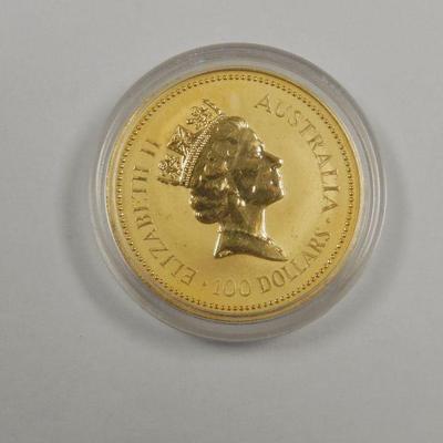Lot 85: 1988 Australia $100 Gold Coin.
