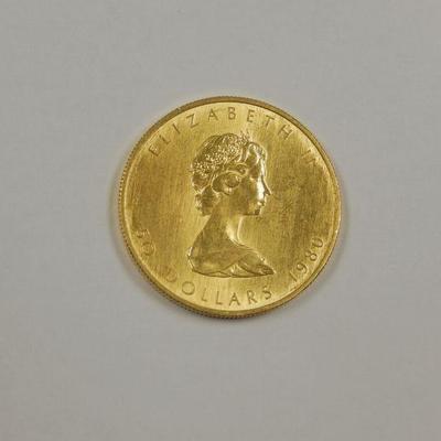 Lot 15: 1980 Canada $50 Maple Leaf Gold Coin.
