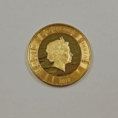 Lot 11: 2018 Cayman Islands $5 Gold Coin.
