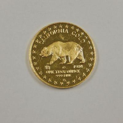 Lot 32: 1984 The Great Seal of California 1 Ounce Gold Coin.
