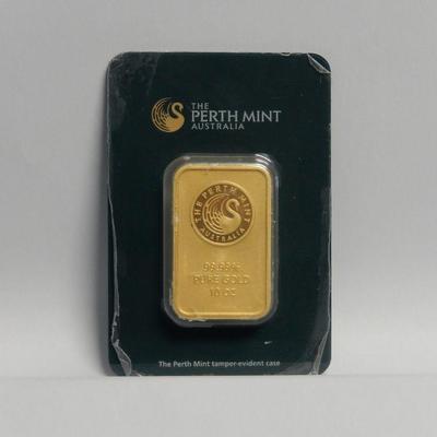 Lot 16: Perth Mint 1 Troy Ounce Gold Bar.
