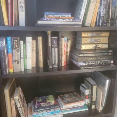 Lots of books and the bookcase