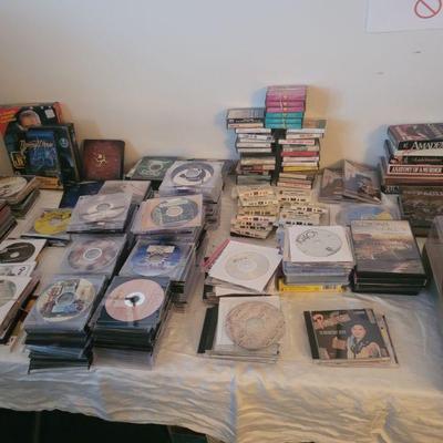 CD's, DVD's, VHS, cassettes and more