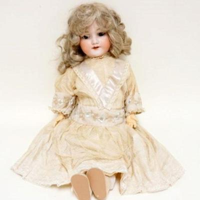 1009	ANTIQUE GERMAN BISQUE HEAD DOLL, APPROXIMATELY 21 1/2 IN HIGH
