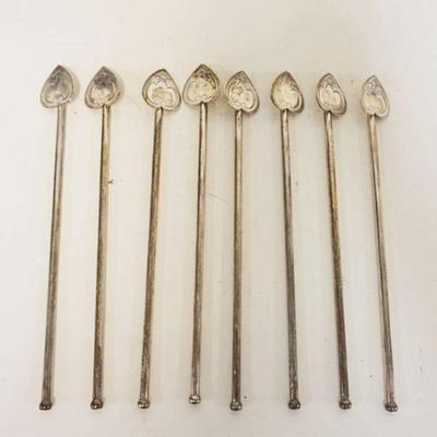 1058	8 STERLING ICE TEA SPOONS, APPROXIMATELY 8 IN LONG, 3 TOZ
