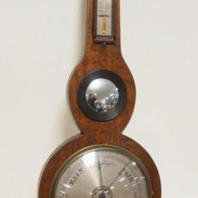1098	ANTIQUE WALL BAROMETER-HYDROMETER, NEEDLE MISSING, APPROXIMATELY 38 IN HIGH
