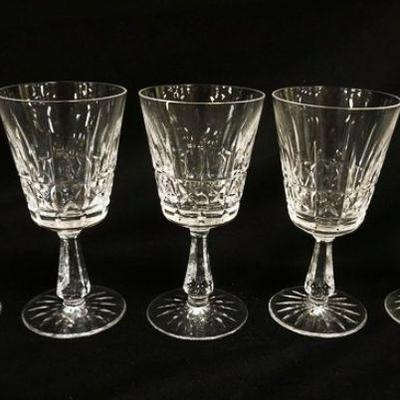 1085	WATERFORD FOOTED TUMBLERS, SET OF 5, APPROXIMATELY 7 IN HIGH
