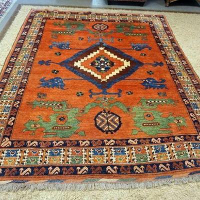 1148	PERSIAN HAND KNOTTED WOOL RUG, APPROXIMATELY 6 FT 11 IN X 8 FT 9 IN
