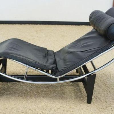 1188	MID CENTURY MODERN CASSINA LEATHER AND CHROME LOUNGE
