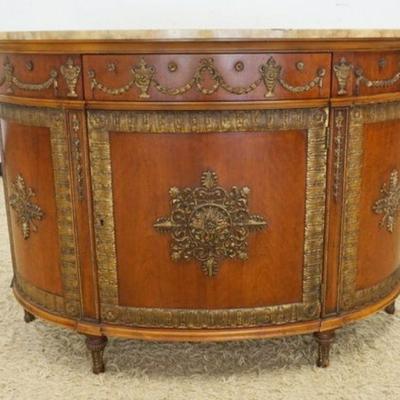 1194	MAITLAND SMITH 2 DRAWER CHEST WITH TESSELLATED STONE TOP AND GILT ACCENTS, SOME VENEER LOSS TO MIDDLE DRAWER RAIL, APPROXIMATELY 55...