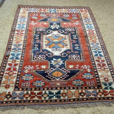 1146	PERSIAN HAND KNOTTED WOOL RUG, APPROXIMATELY 4 FT 11 IN X 7 FT
