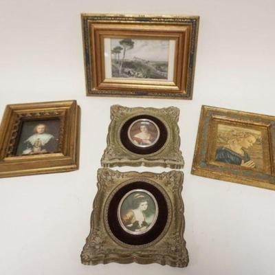 1090	GROUP OF ASSORTED SMALL FRAMED PORTRAITS & ENGRAVINGS, LARGEST IS APPROXIMATELY 11 IN X 8 IN

