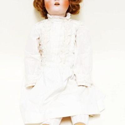 1002	ANTIQUE GERMAN BISQUE HEAD DOLL, 13619, APPROXIMATELY 21 1/2 IN HIGH
