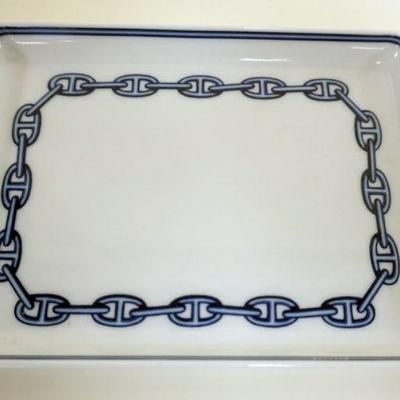 1179	HERMES PORCELAIN TRAY, APPROXIMATELY 4 3/4 IN X 6 1/4 IN
