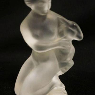 1065	LALIQUE FIGURE OF WOMAN HOLDING FAWN, APPROXIMATELY 4 3/4 IN HIGH
