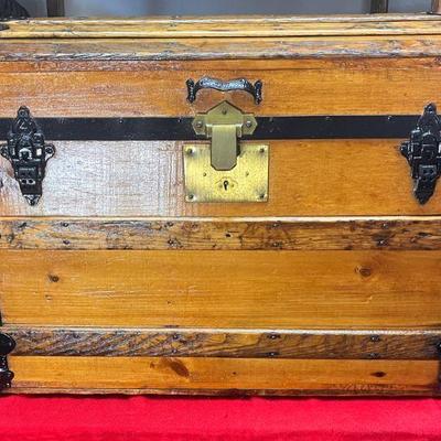 Sage Trunk Company
A very well-made trunk by Sage Trunk Depot out of Boston. The outside has been restored and has a beautiful brass Star...