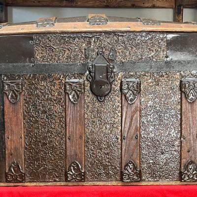 1870's Medium Camel Back Featuring Wooden Handles
This is a medium Camel back trunk with wooden handles. You will not find these on...