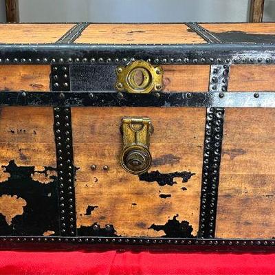 Steamer Trunk Featuring J. H Sessions #2 Latches
This could have been a true steamer trunk because they had to slide under the 18-inch...