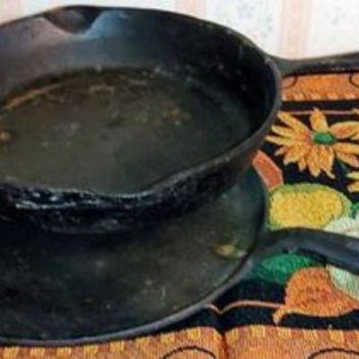 Old cast iron pans