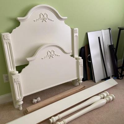 2nd white twin 4 poster bed