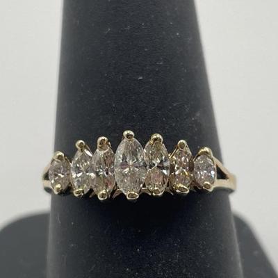 14k 1.7 DWT 7 Diamonds Ring size 9.75